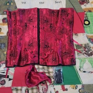 NWOT Frederick's of Hollywood corset and g string size 36